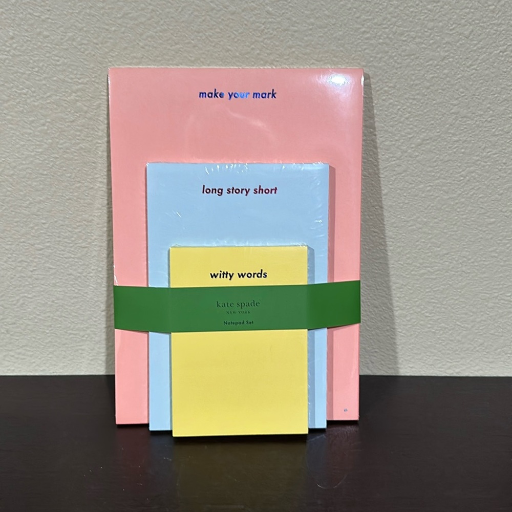 NWT Kate Spade ♠️ notepad set